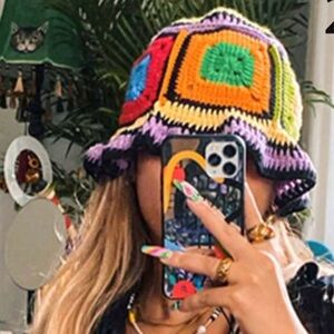 Multicolored hand crafted beanie